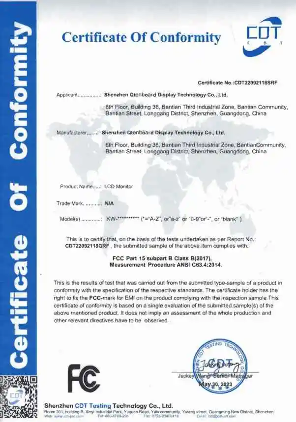FCC Certification