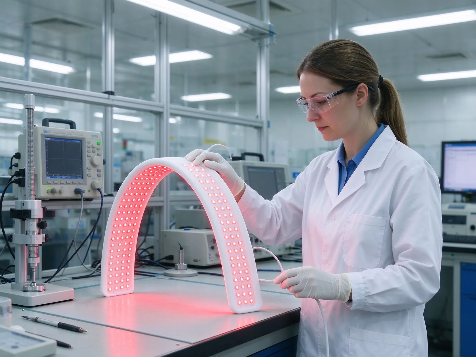 Qcured quality testing of LED light therapy devices