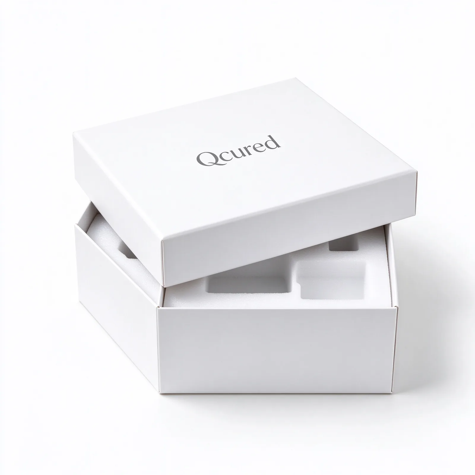 Qcured PDT light therapy device package Gift box package