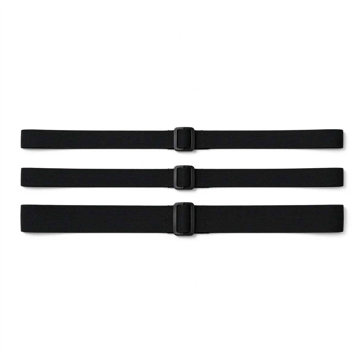 Three adjustable black head straps for the Qcured LED light therapy mask