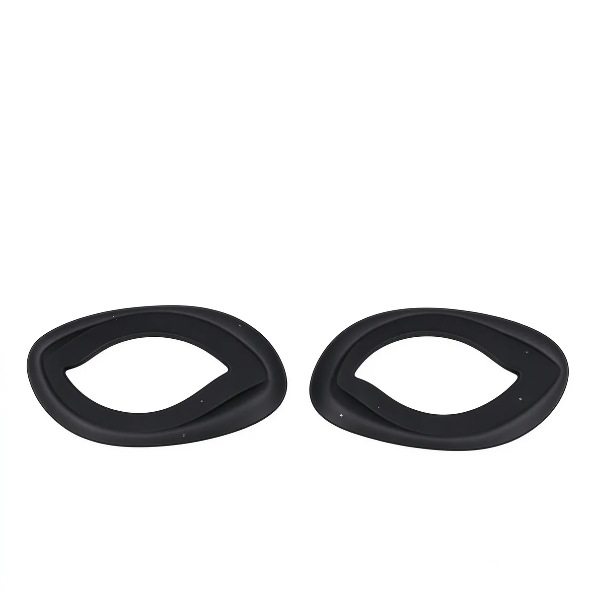 Pair of black silicone eye shields for the Qcured Red Light Face Mask