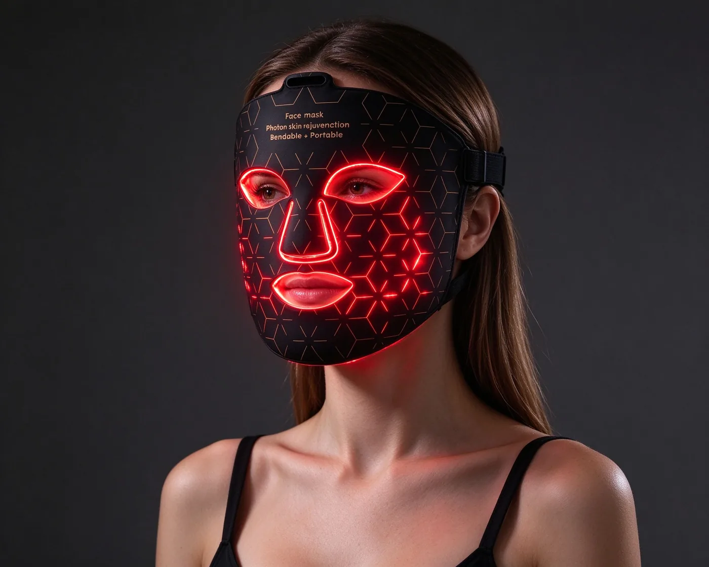 Red light plus near-infrared 630nm and 850nm mode of the Qcured Red Light Face Mask