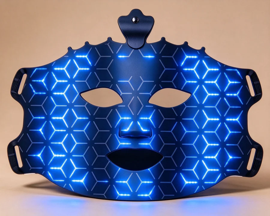Blue light 440-465nm mode of the Qcured RGB LED face mask