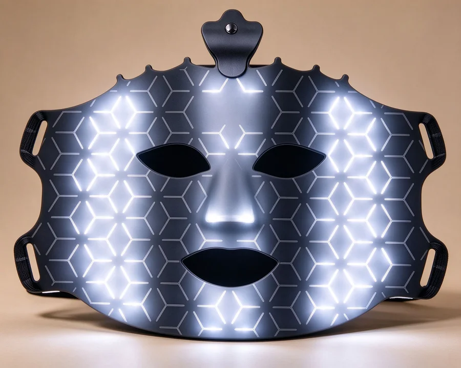 White blended light mode 460nm, 520nm and 630nm of the Qcured RGB LED face mask
