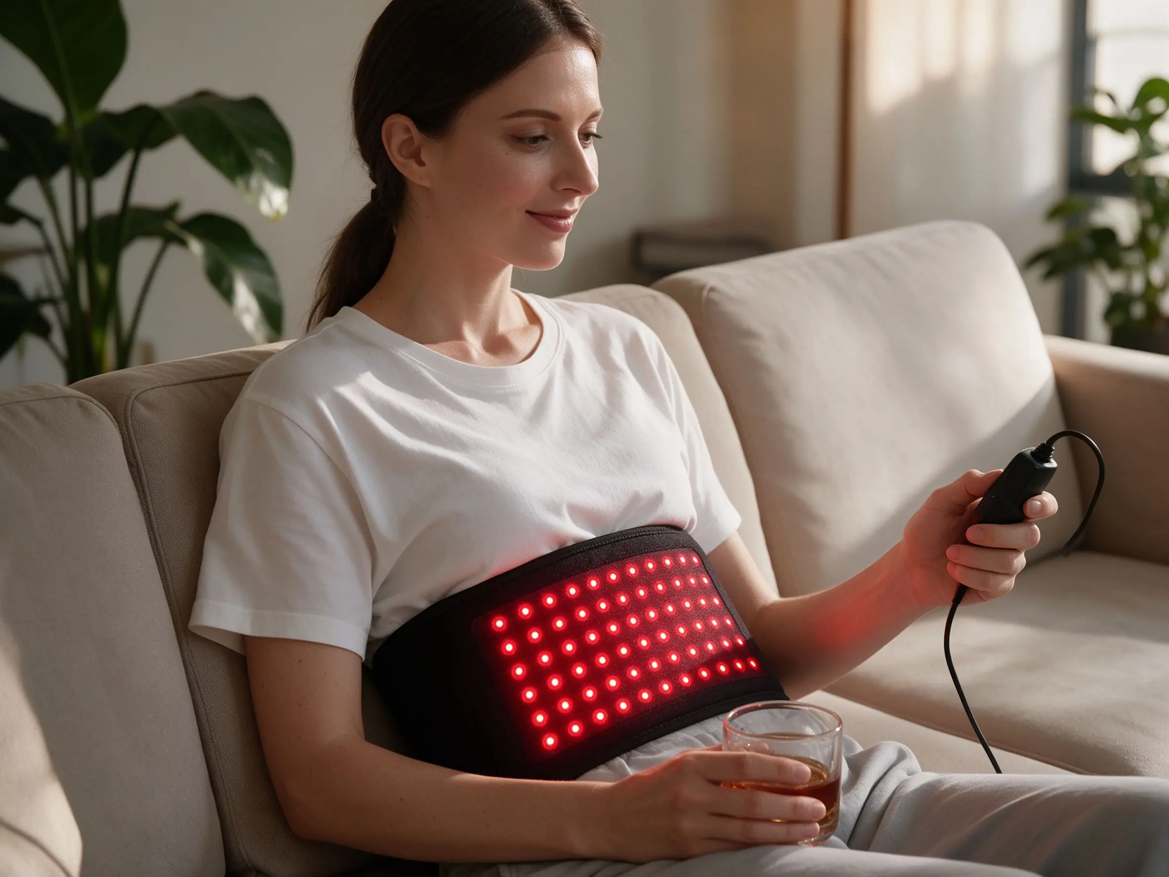 qcured-wd105-red-light-belt-home-use-scene