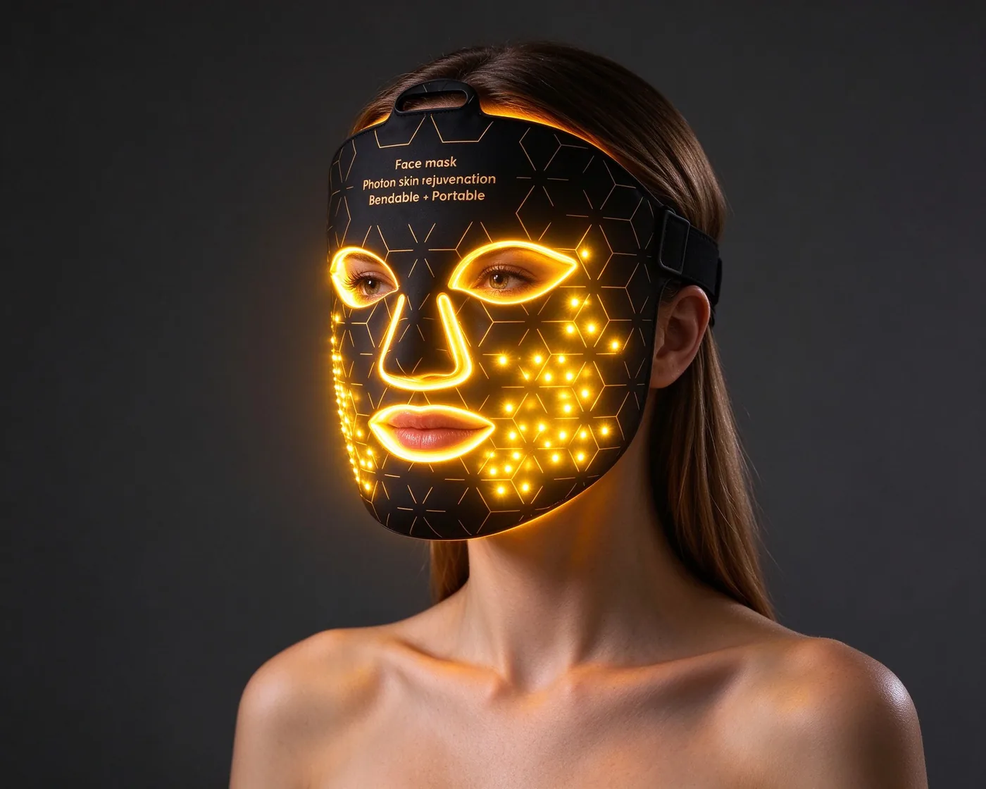 Yellow light plus near-infrared 580nm and 850nm mode of the Qcured LED light therapy mask